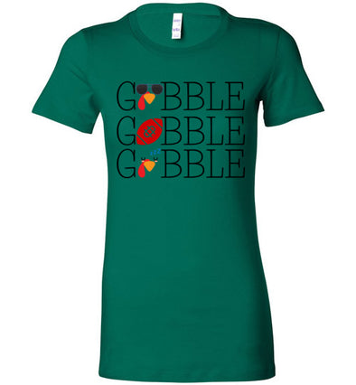 Gobble, gobble, gobble! Women's Slim Fit T-Shirt