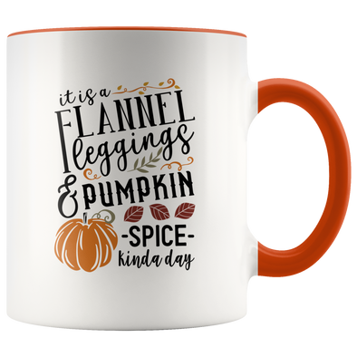 Flannel Leggins and Pumpkin Spice 11oz Accent Mug