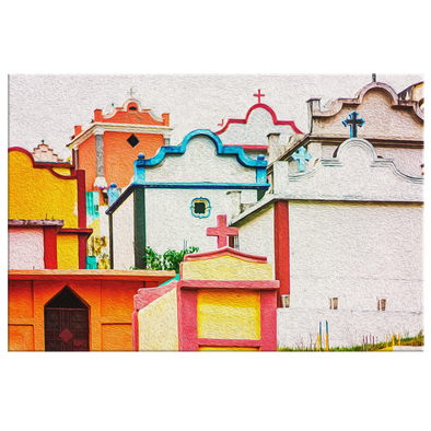 Colors of Chichicastenango Guatemala Oleo Style Painting Canvas Wall Art