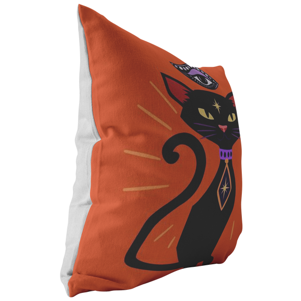 Third Eye Black Cat Throw Pillow