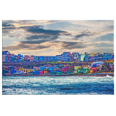 Puerto Rico Coastal Town Canvas Wall Art