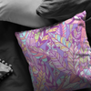 Purple Boho Feather Throw Pillow