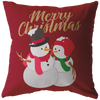 Snowman and Wife Luxury Christmas Throw Pillow