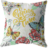 Yellow Colorful Spring Time Throw Pillow