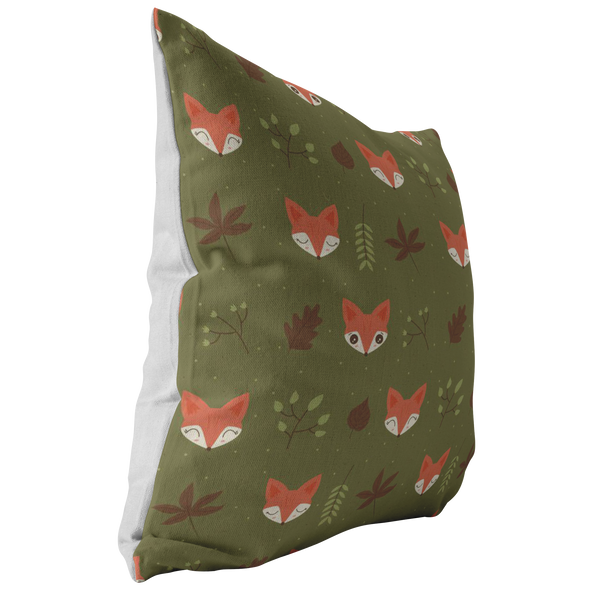 Fox in Autumn Throw Pillow