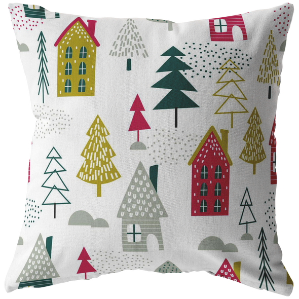 A Pretty Pink Christmas Throw Pillow