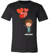 Boy with Hearts Balloons Men's Matching T-Shirt