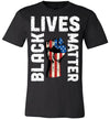 Black Lives Matter With US Flag Fist Men's T-Shirt