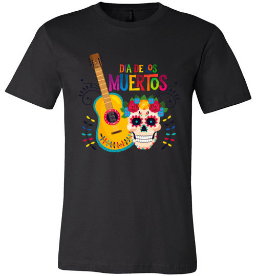 Dia de los Muertos Guitar Adult & Youth T-Shirt