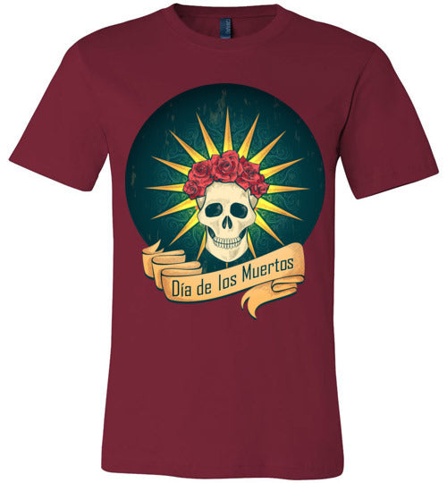 Dia de los Muertos Vintage Skull with Roses Adult & Youth T-Shirt