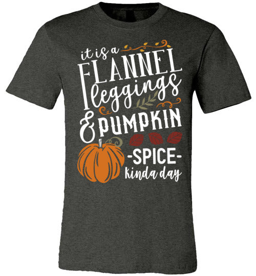 Flannel Leggins and Pumpkin Spice Adult & Youth T-Shirt