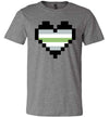 Agender Pixel Heart Adult & Youth T-Shirt