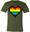 Pixelated Pride Heart Adult & Youth T-Shirt