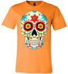 Dia de los Muertos Skull with Red Flower Adult & Youth T-Shirt