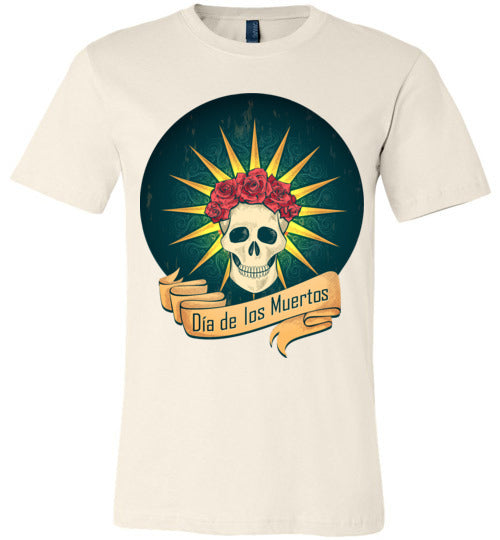 Dia de los Muertos Vintage Skull with Roses Adult & Youth T-Shirt