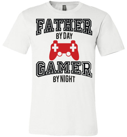 Father By Day Gamer By Night Men's T-Shirt