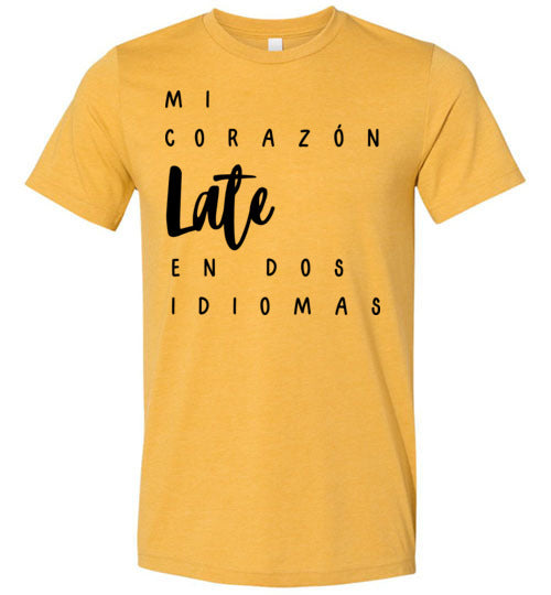 Mi Corazón Late en Dos Idiomas Adult & Youth T-Shirt