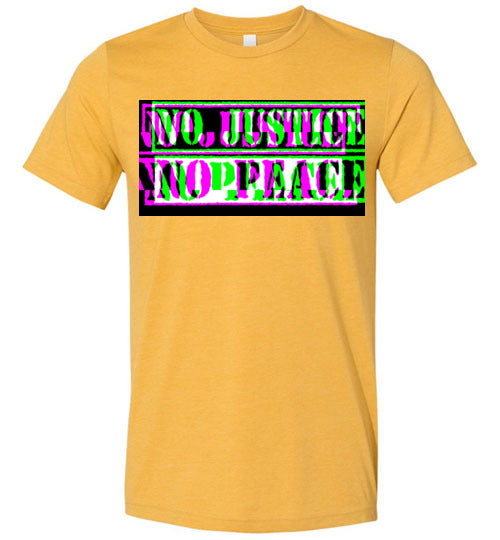 No Justice No Peace Multi-Color Men's T-Shirt