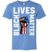 Black Lives Matter With US Flag Fist Men's T-Shirt