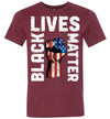 Black Lives Matter With US Flag Fist Men's T-Shirt