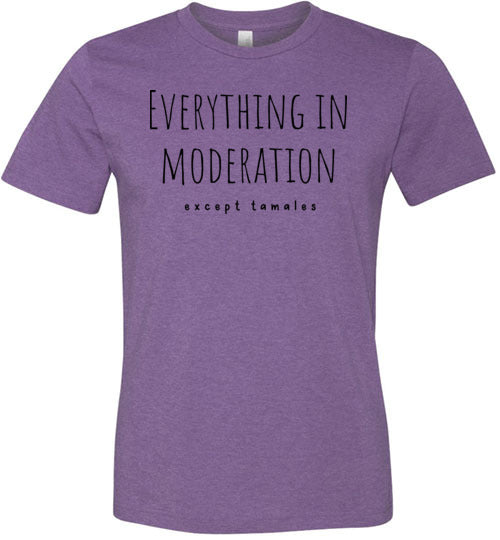 Everything in Moderation - Except Tamales Adult & Youth T-Shirt