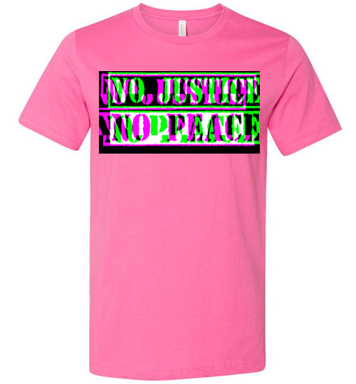 No Justice No Peace Multi-Color Men's T-Shirt