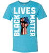 Black Lives Matter With US Flag Fist Men's T-Shirt