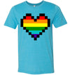 Pixelated Pride Heart Adult & Youth T-Shirt