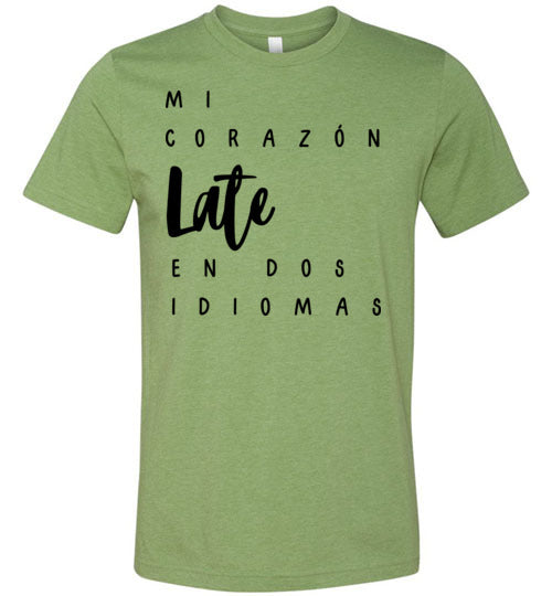 Mi Corazón Late en Dos Idiomas Adult & Youth T-Shirt