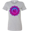 Om Fuschia Women's Slim Fit T-Shirt