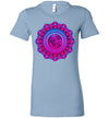 Om Fuschia Women's Slim Fit T-Shirt