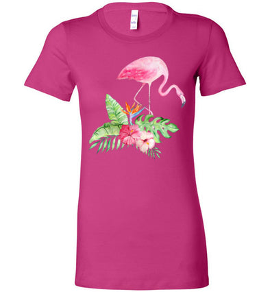 Tropical Flamingo Women's Slim Fit T-Shirt