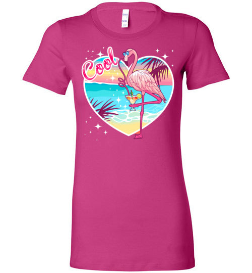Cool Flamingo Women's Slim Fit T-Shirt