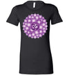 Om Purple Women's Slim Fit T-Shirt