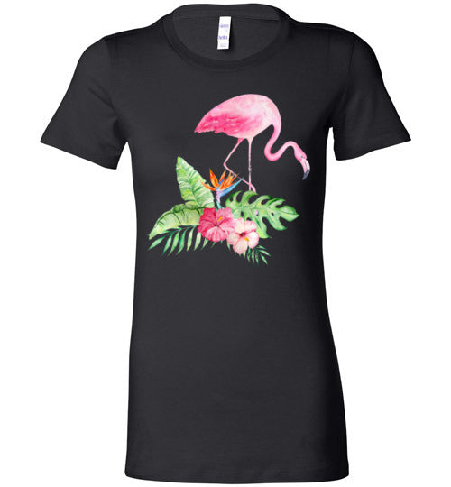 Tropical Flamingo Women's Slim Fit T-Shirt