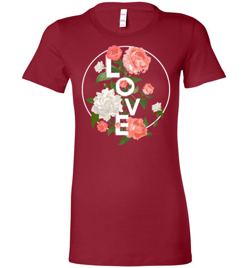Flowers In Love Women's Slim Fit T-Shirt