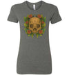 Skull & Roses Women's Slim Fit T-Shirt