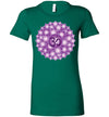 Om Purple Women's Slim Fit T-Shirt
