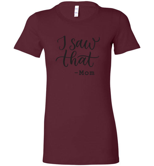 I Saw That-Mom Women’s Slim Fit T-Shirts