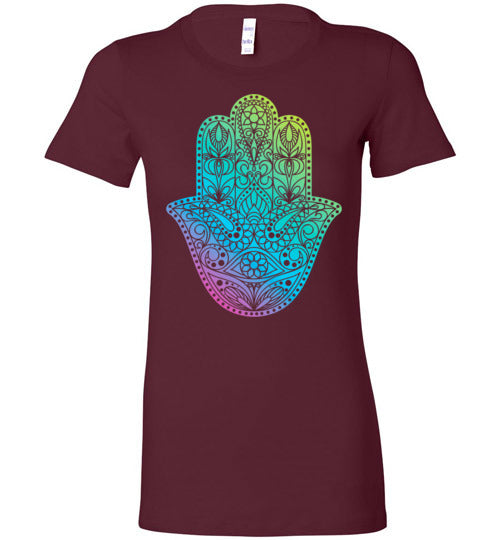 Hamsa Hand of God Women's Slim Fit T-Shirt