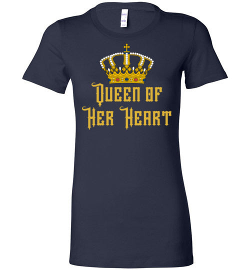 Queen of Her Heart Women's Slim Fit Matching T-Shirt