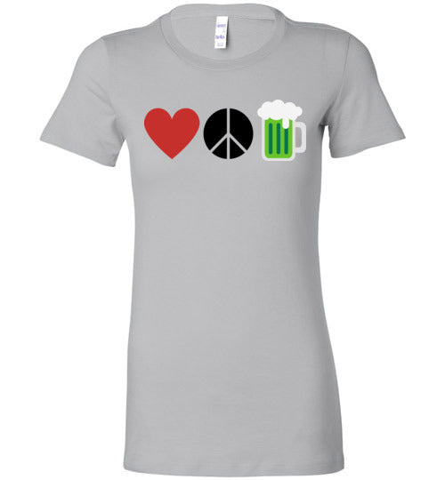 Love, Peace, & St. Patrick's Day Women's Slim Fit T-Shirt