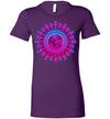 Om Fuschia Women's Slim Fit T-Shirt