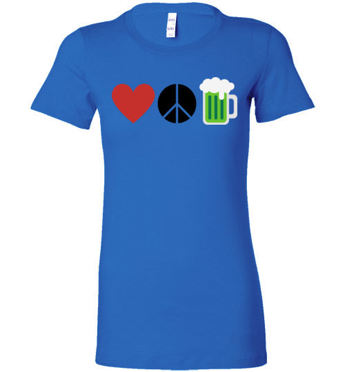 Love, Peace, & St. Patrick's Day Women's Slim Fit T-Shirt