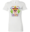Dia de los Muertos Mariachi Skull Women’s Slim Fit T-Shirts