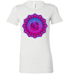 Om Fuschia Women's Slim Fit T-Shirt