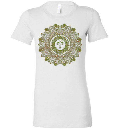 Sun Mandala Women's Slim Fit T-Shirt