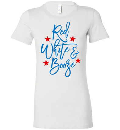 Red White And Booze Women's Slim Fit T-Shirt