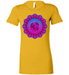 Om Fuschia Women's Slim Fit T-Shirt