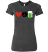 Love, Peace, & St. Patrick's Day Women's Slim Fit T-Shirt